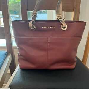 Michael Kors Dark Red Leather Tote